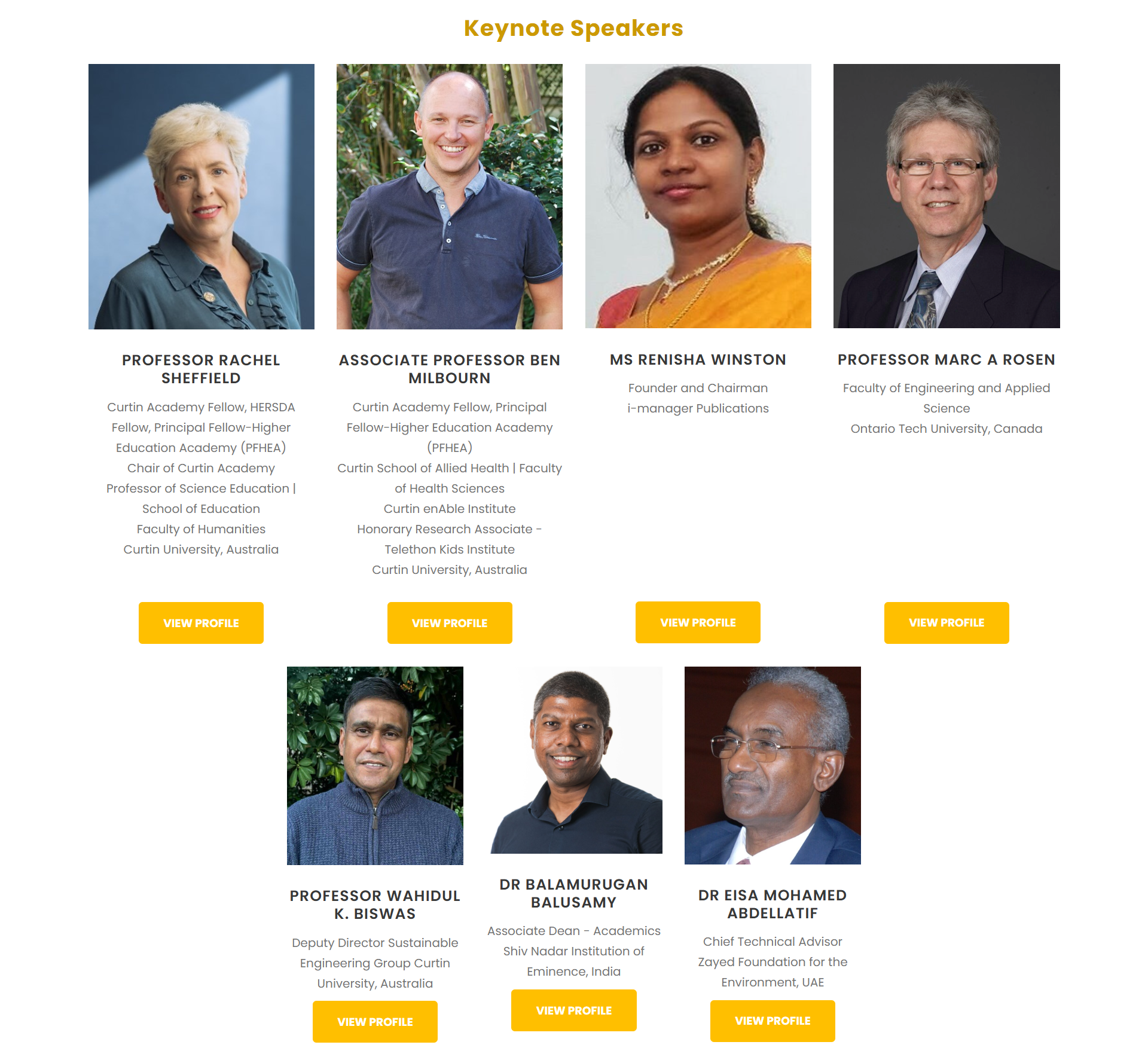 Speakers from our first edition